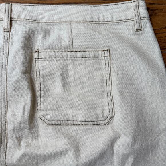 Torrid Cream Button-Front Midi Skirt - Picture 5 of 6